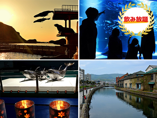 【札幌】　小樽・夜の水族館と札幌夜景レストランバス　～ディナー～